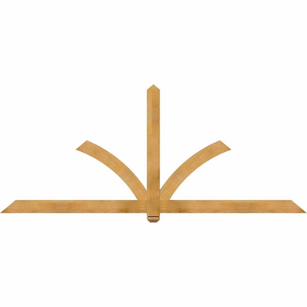 Ekena Millwork Redmond Rough Sawn Timber Gable Bracket, Western Red Cedar, 96"W x 40"H x 2"D x 4"F, 10/12 Pitch GBW096X40X0204RED00RWR - main